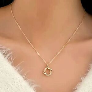 Elegant 14k golden pendant necklace 16 inches